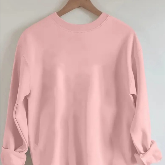 📚🐐Wicked Musical Elphaba-Inspired Shiz University Peach Crewneck Sweatshirt Sz L - Picture 6 of 9